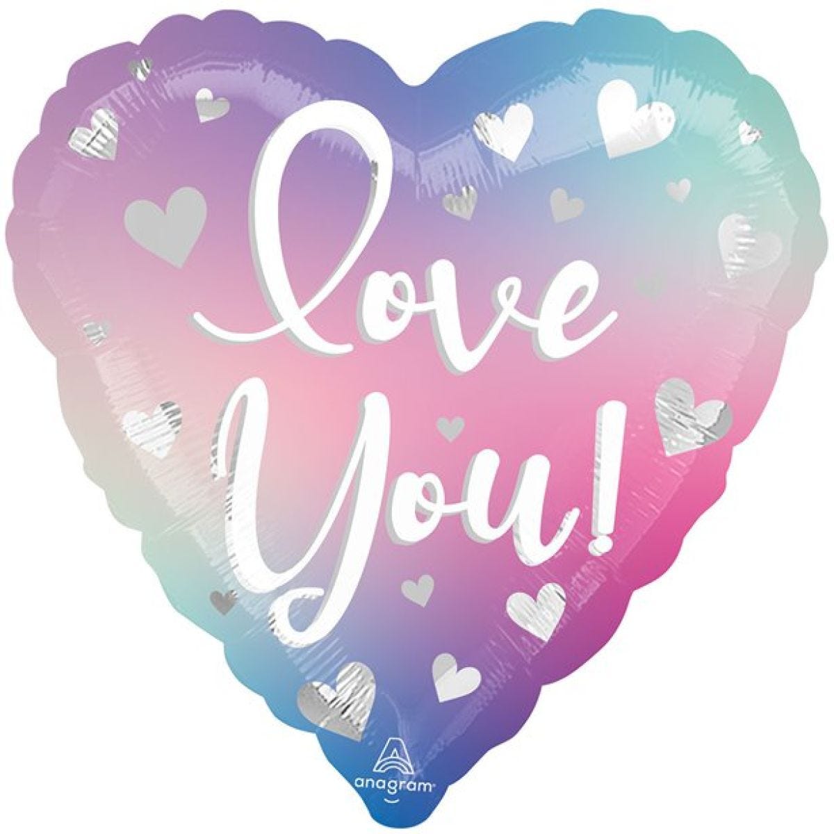 Ombre Love you Balloon - 18" Foil