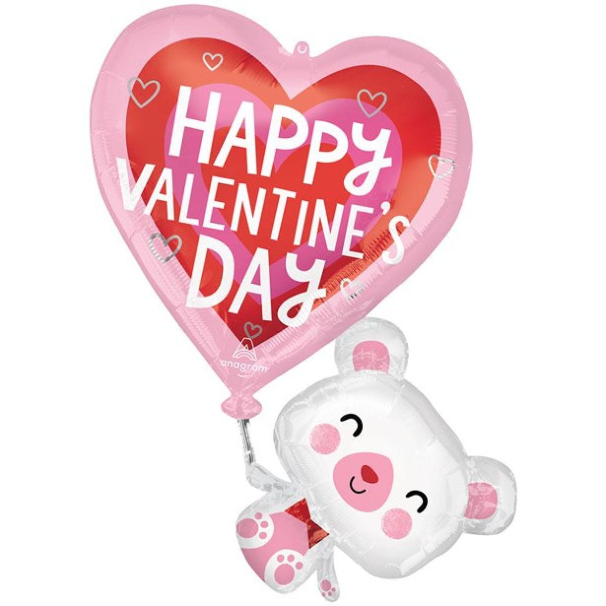 Floating Valentine&apos;s Bear Balloon - 31" Foil