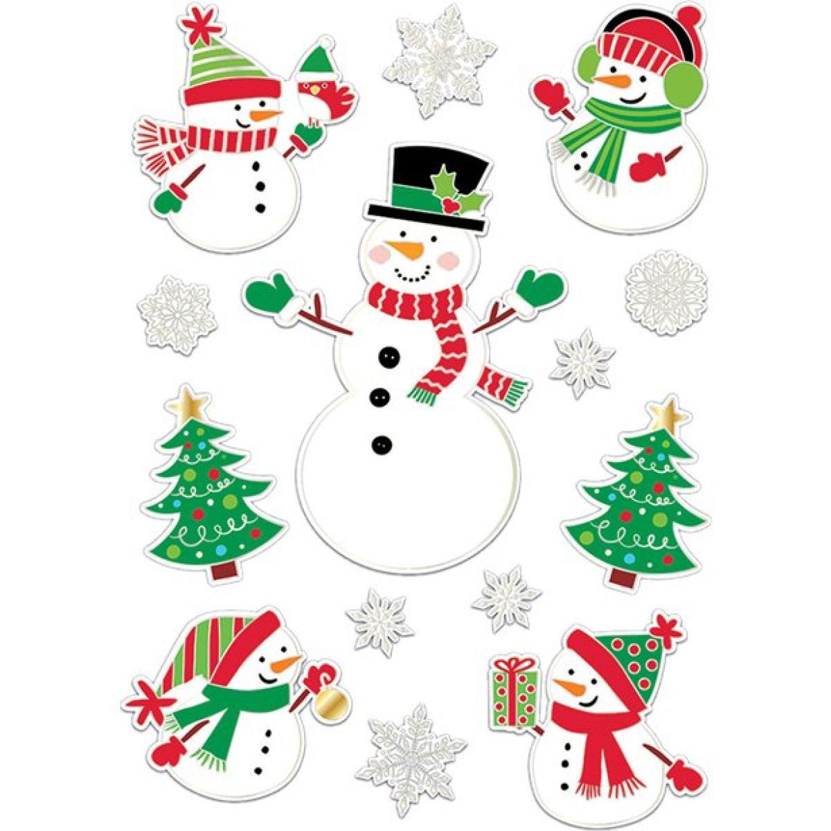 Snowman Window Decorations (14pk)