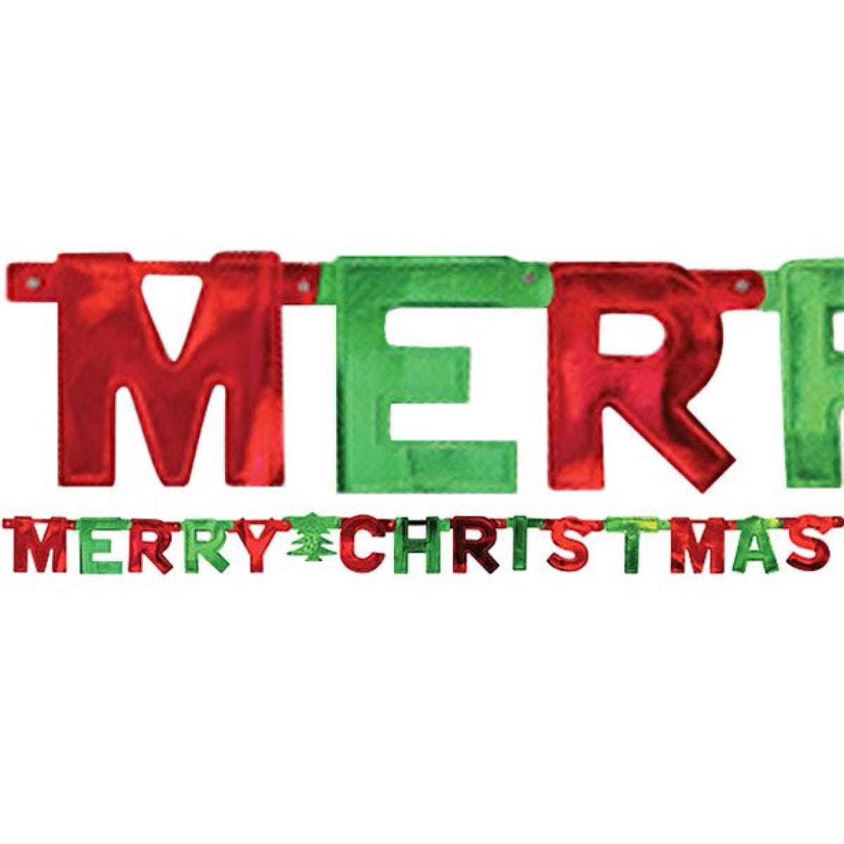 "Merry Christmas" Letter Banner - 1.5m