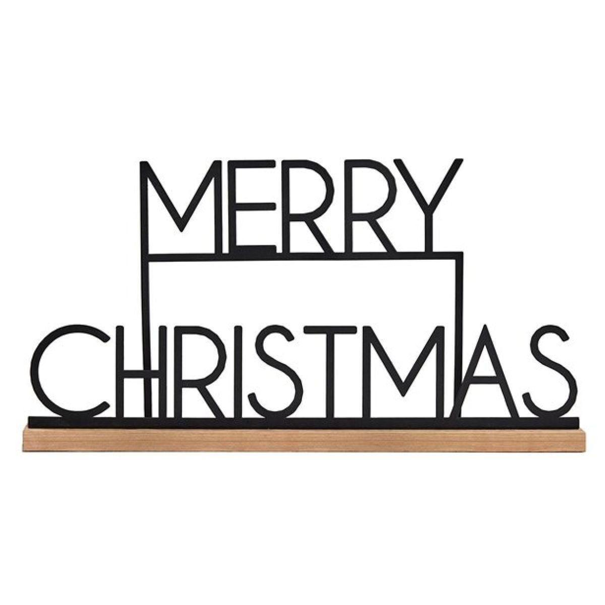 Black Metal Merry Christmas Sign