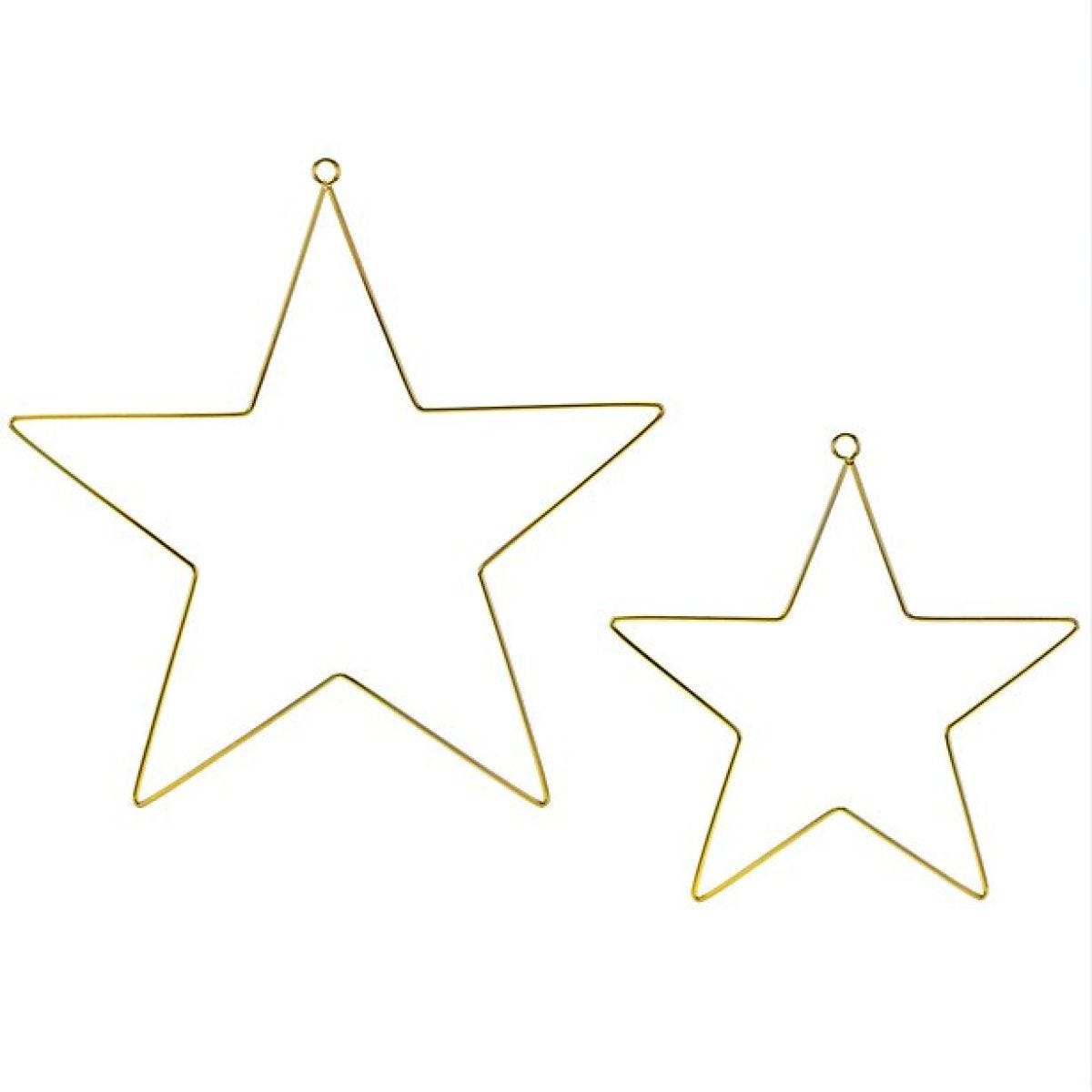 Star Metal Hanging Decorations (2pk)