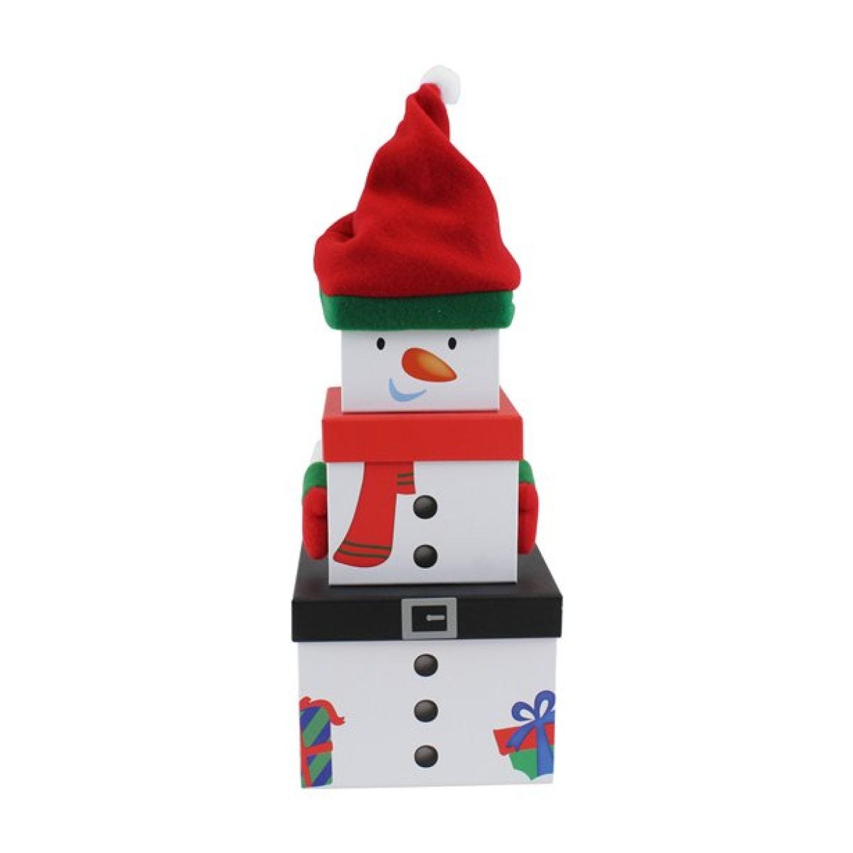 Snowman Plush Stacking Boxes - 35cm (3pk)