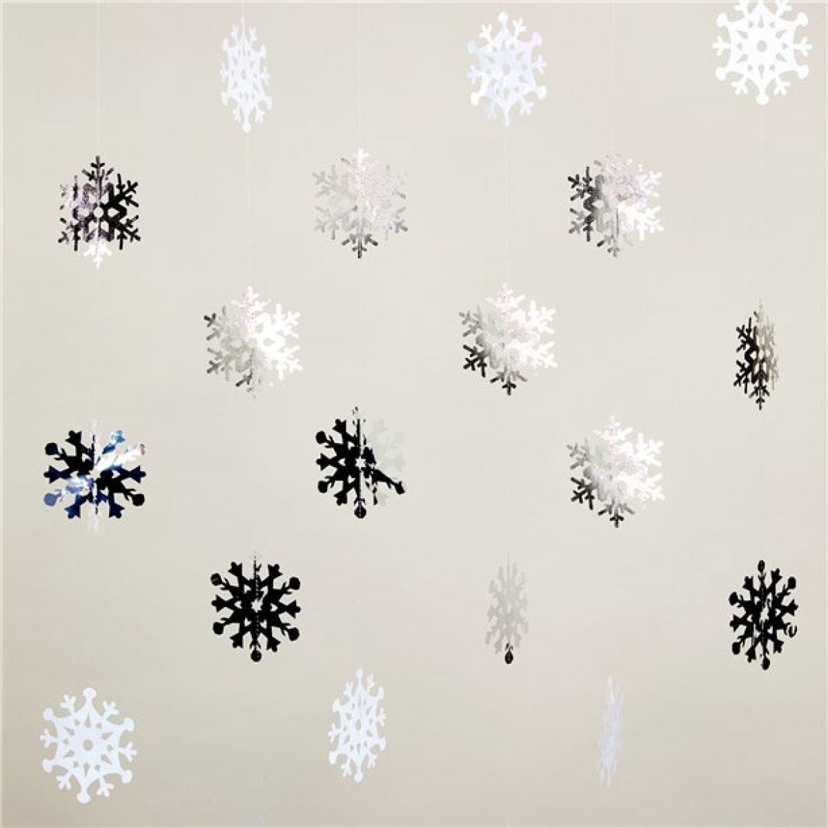 Snowflake Hanging String Decoration - 2.1m (6pk)