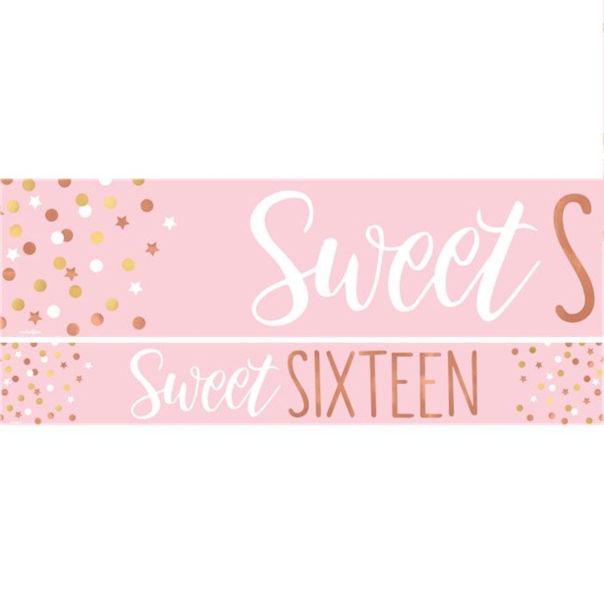 Sweet Sixteen Paper Banners - 1m