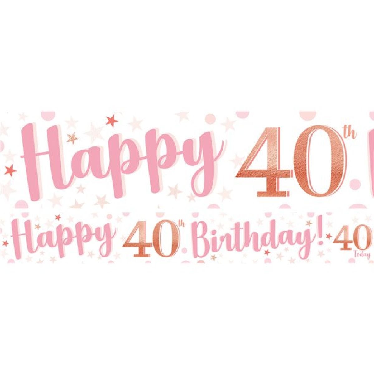 40th Birthday Glitz & Glamour Paper Banners