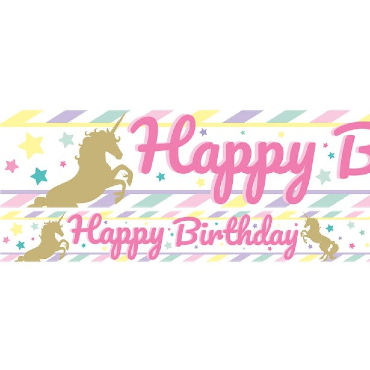 Unicorn Sparkle Paper Banners - 1m (3pk)