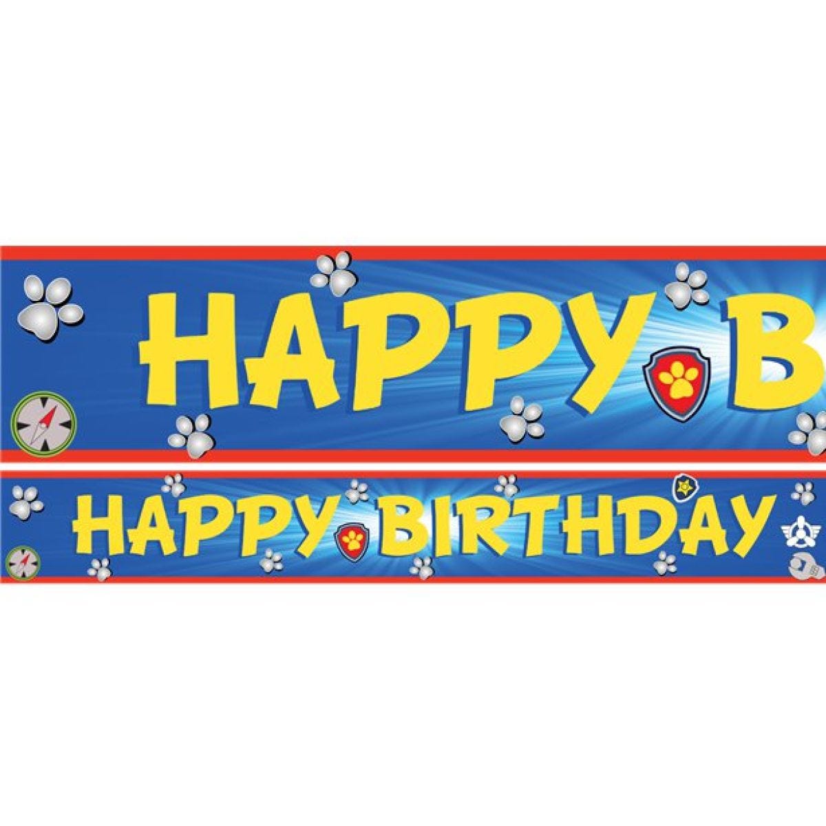 Paw Patrol Style Paper Banners - 1m (3pk)