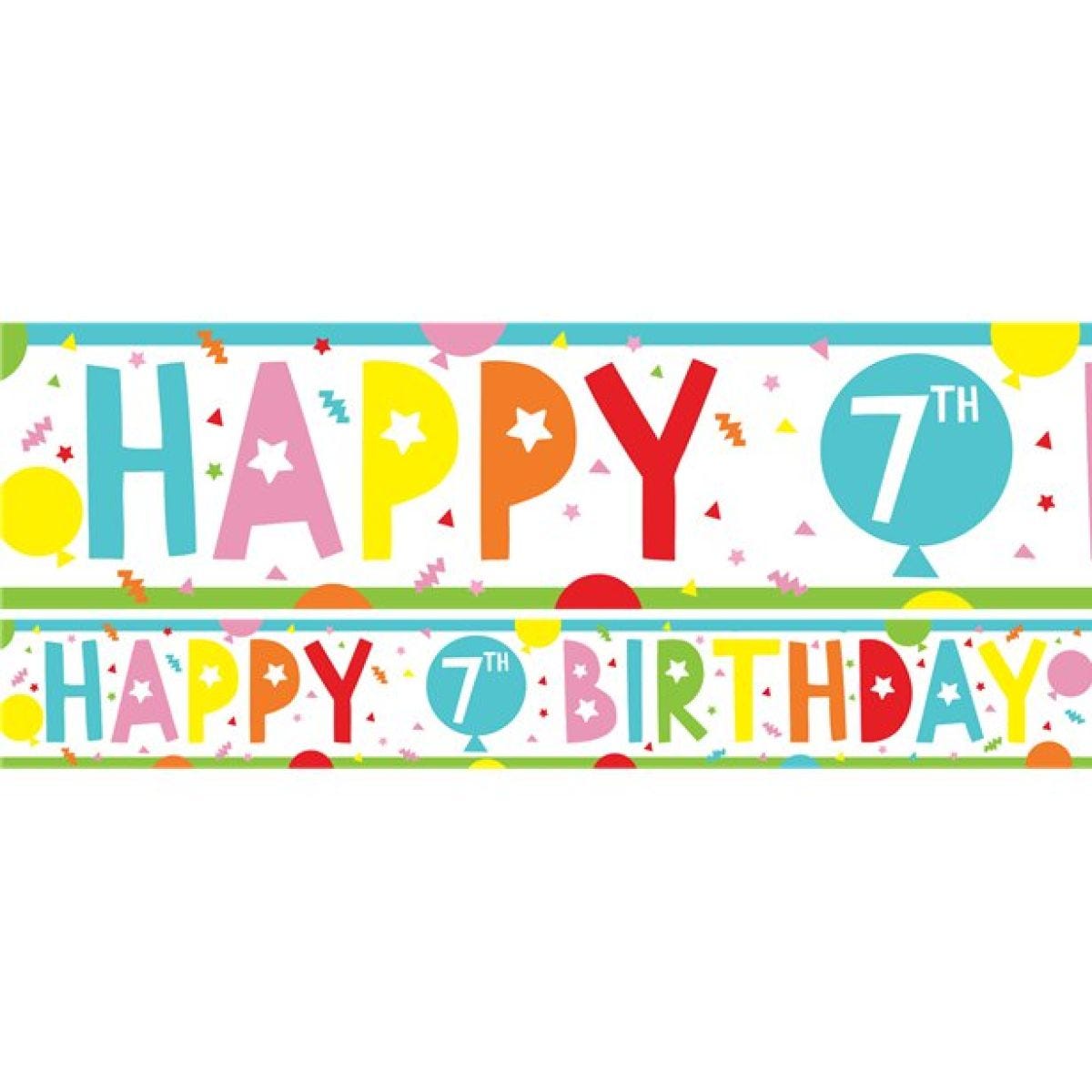 7th Birthday Paper Banners - 1m