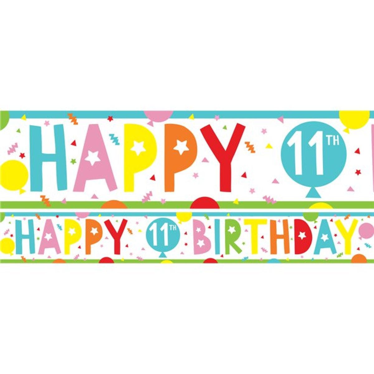 11th Birthday Paper Banners - 1m
