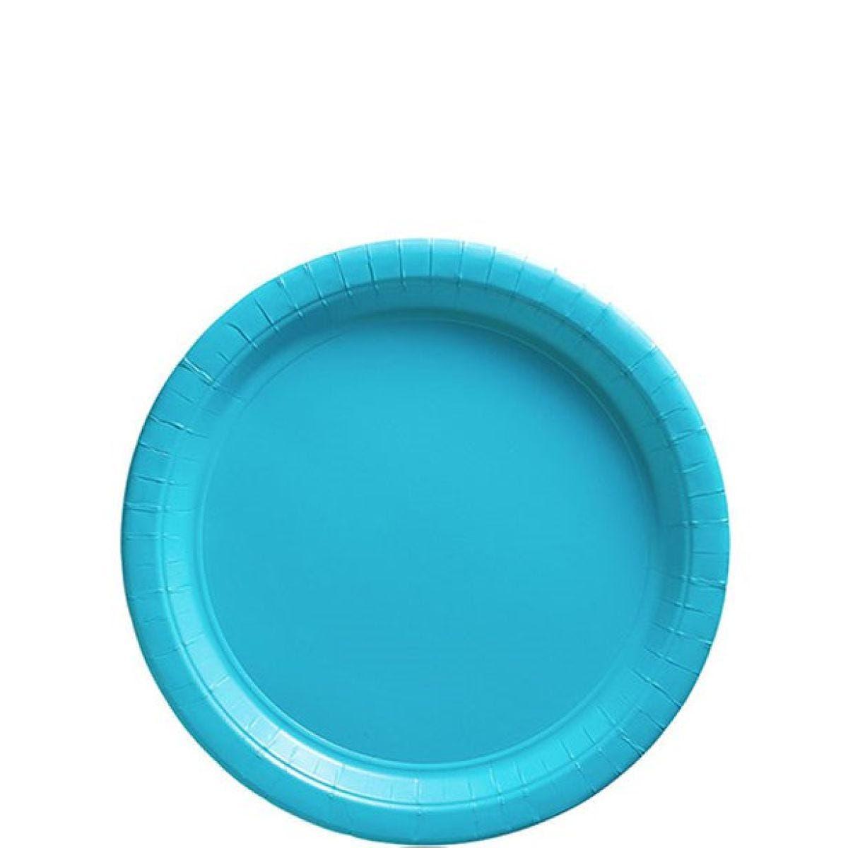 Turquoise Paper Dessert Plates - 18cm (8pk)