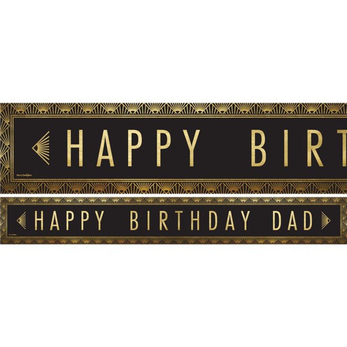 Happy Birthday Dad Paper Banners - 1m