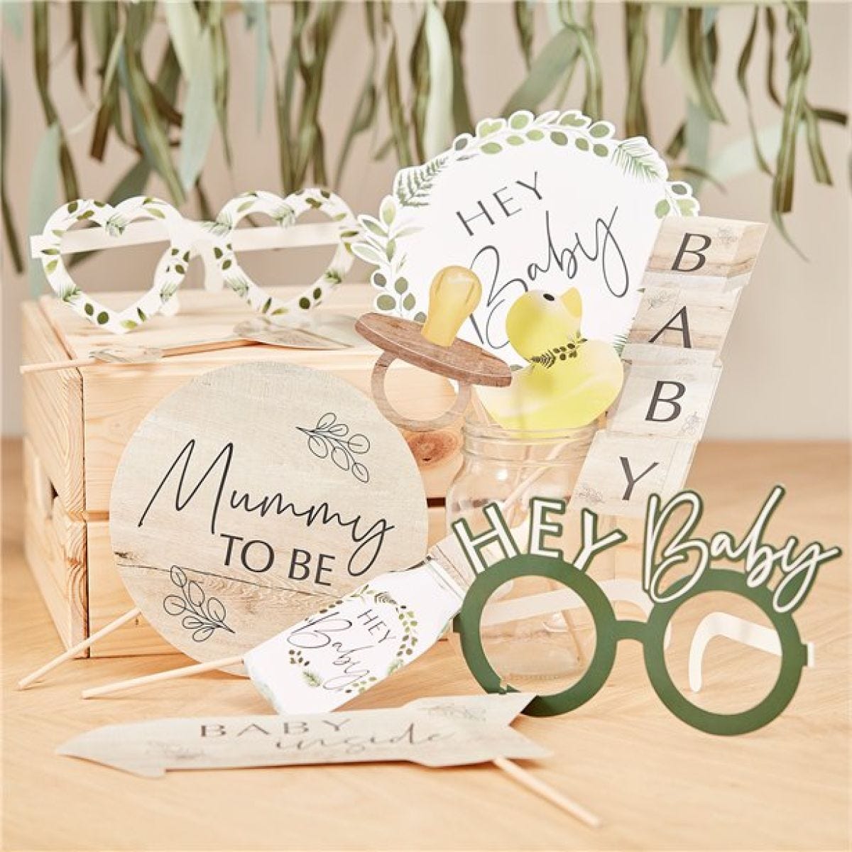 Botanical Baby Photobooth Props (10pk)