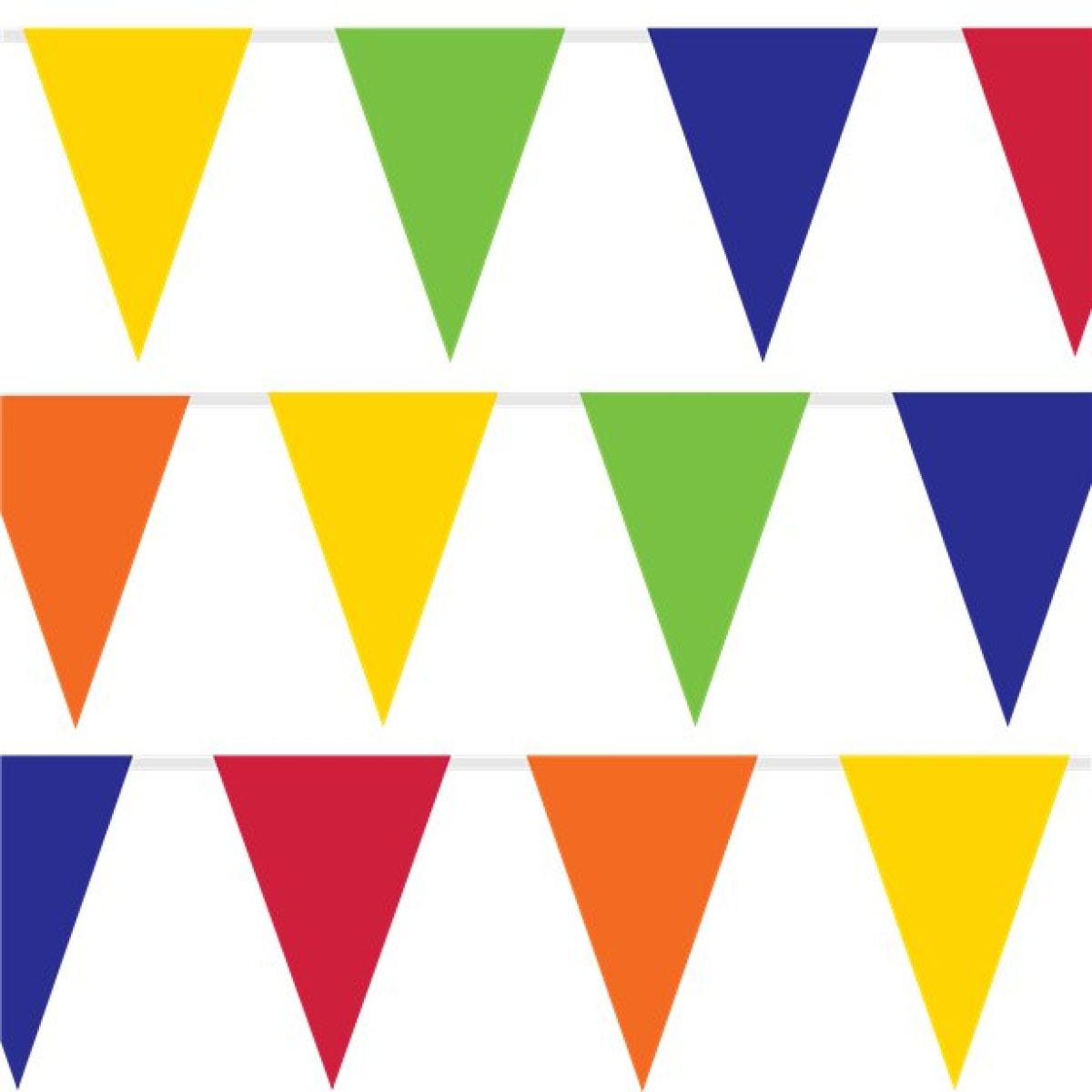 Rainbow Plastic Bunting - 10m