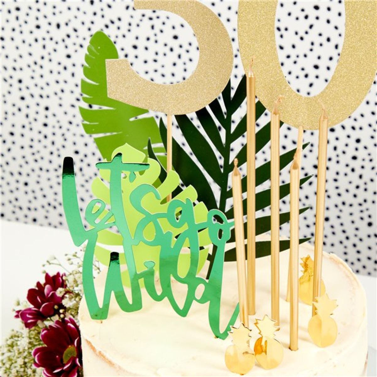 Let&apos;s Go Wild Tropical Cake Topper