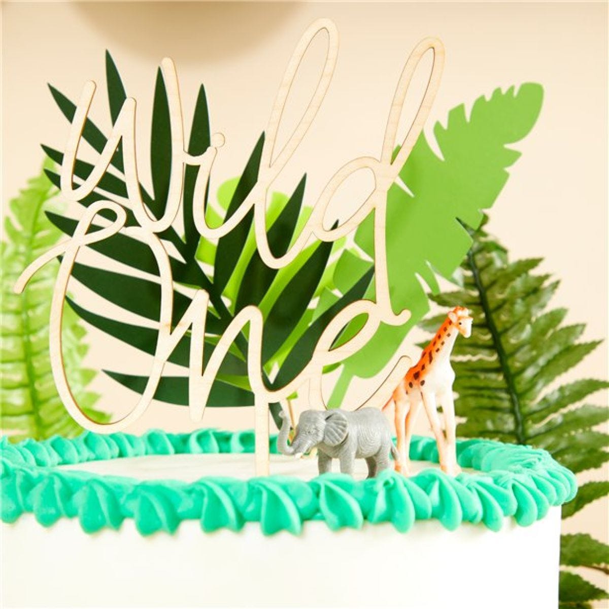 Wild One Wooden Cake Topper - 22cm