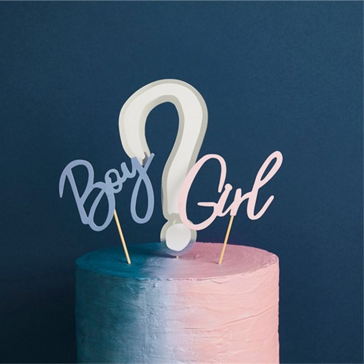 Gender Reveal Cake Topper Set (3pk)