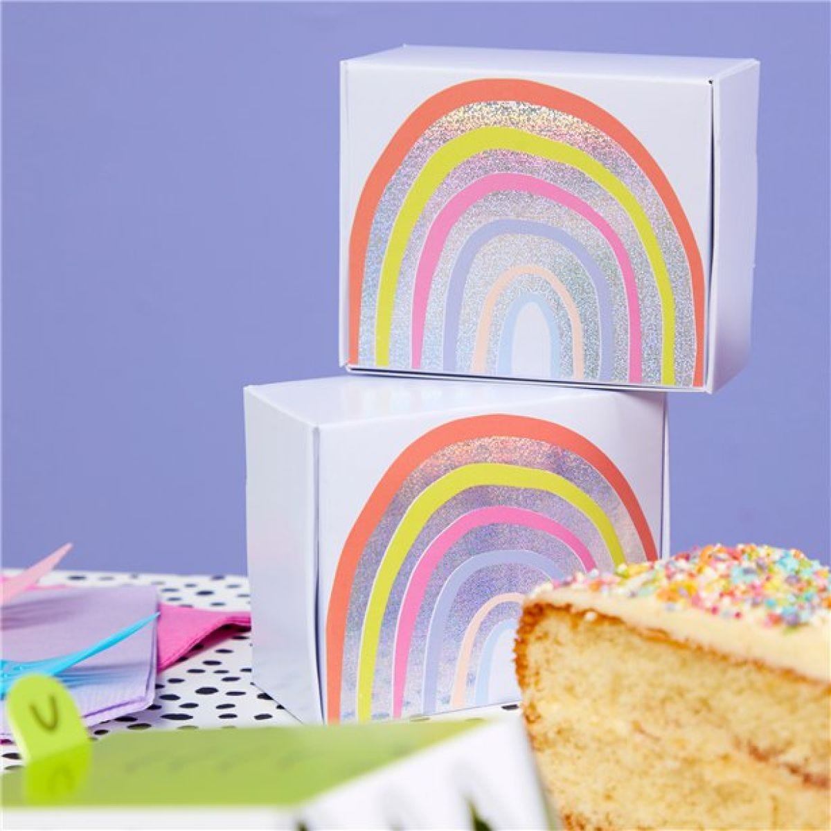 Rainbow Mini Cake Boxes (10pk)