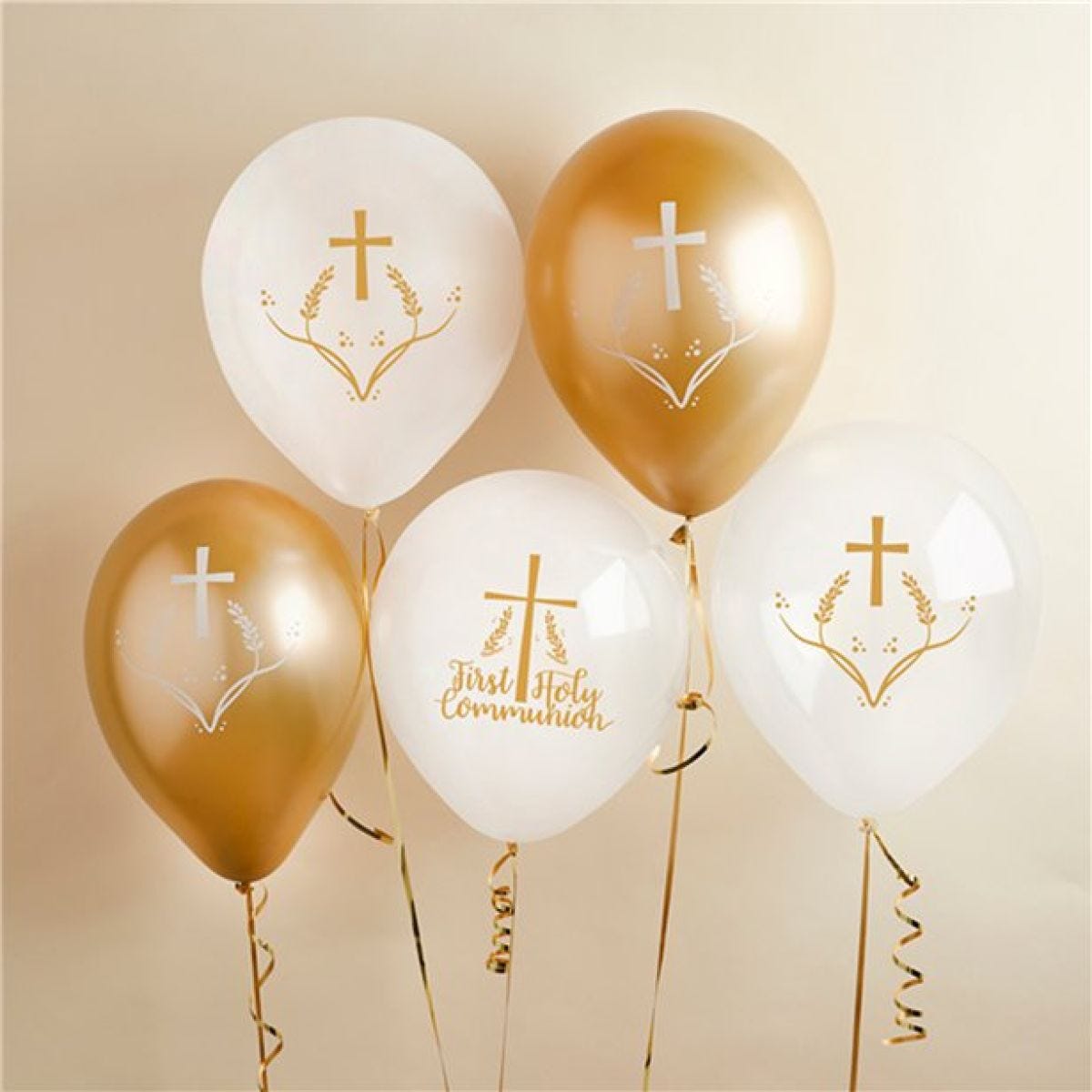 First Holy Communion Latex Balloons - 12" (5pk)