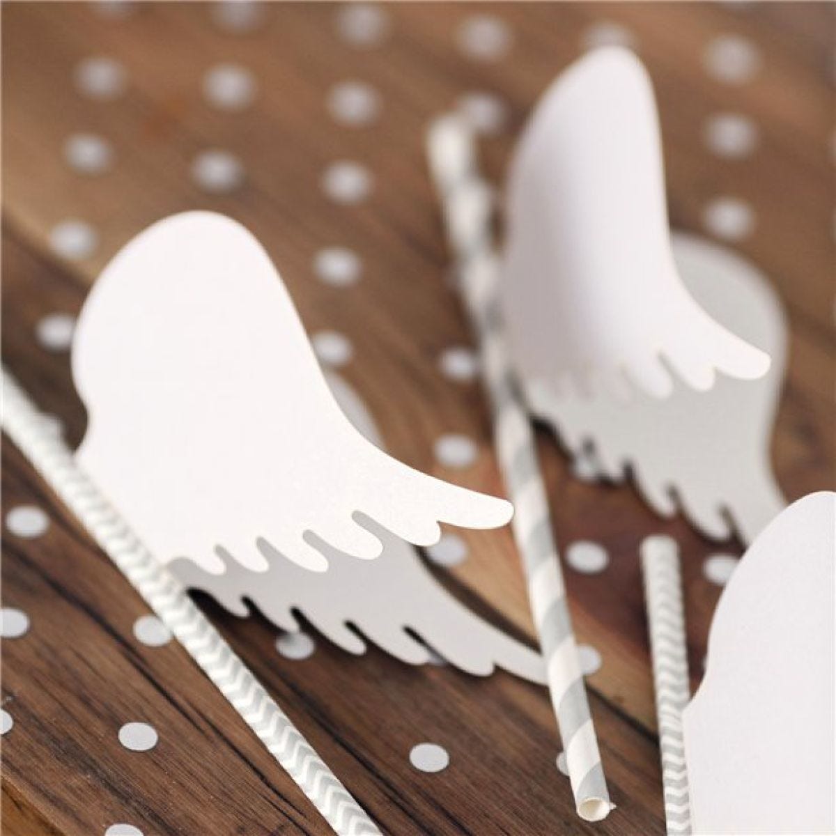 Angel Wings Glass Decoration (10pk)
