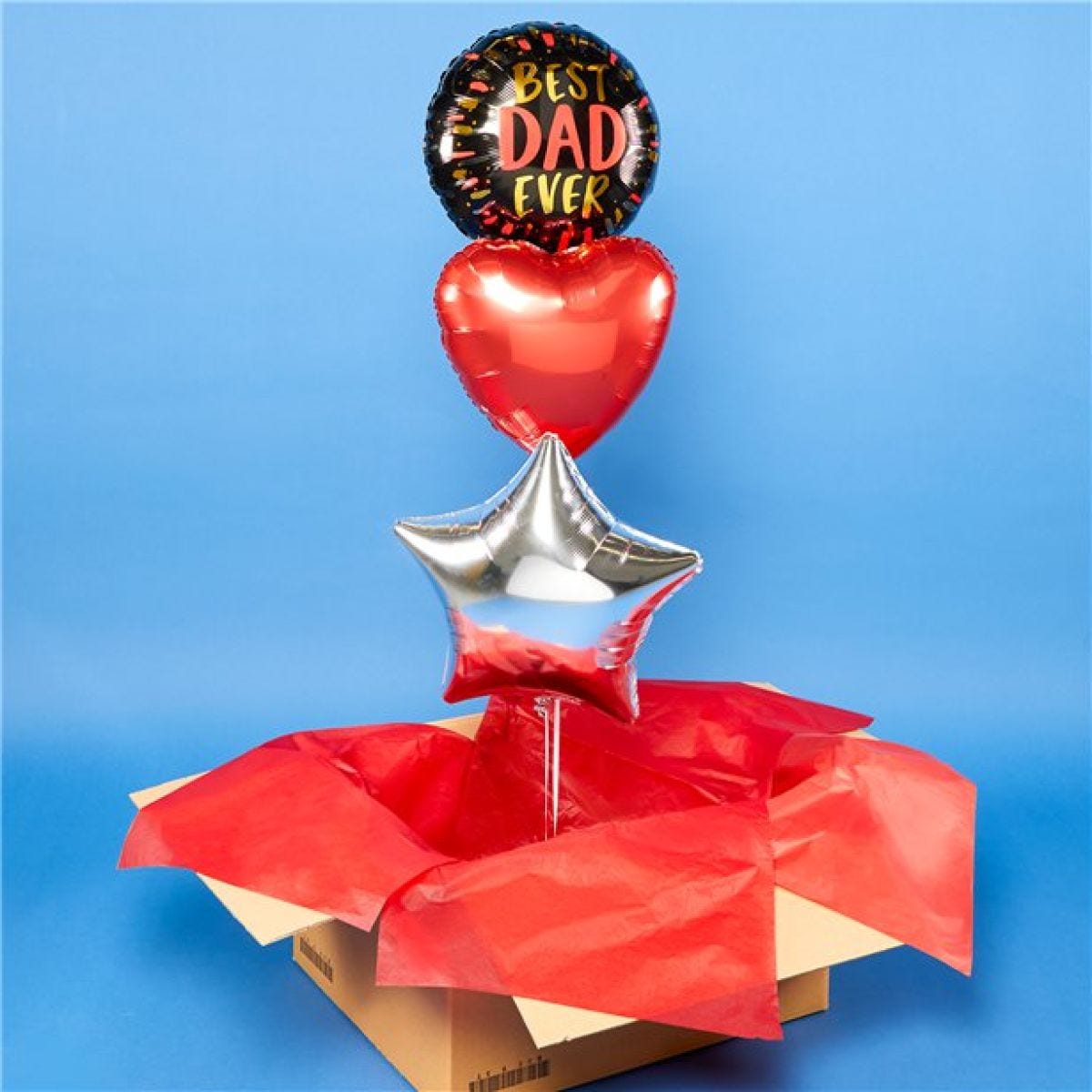 Best Dad Ever Balloon Bouquet - Delivered Inflated