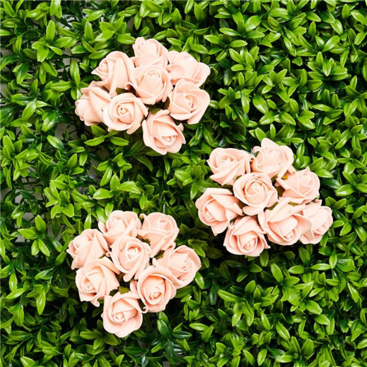 Mini Peach Foam Rose Bud Decorations (8pk)