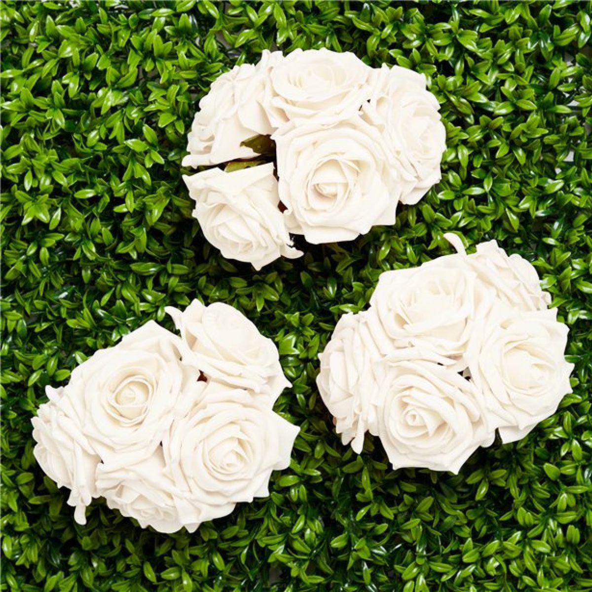 Ivory Foam Rose Bud Decorations (5pk)