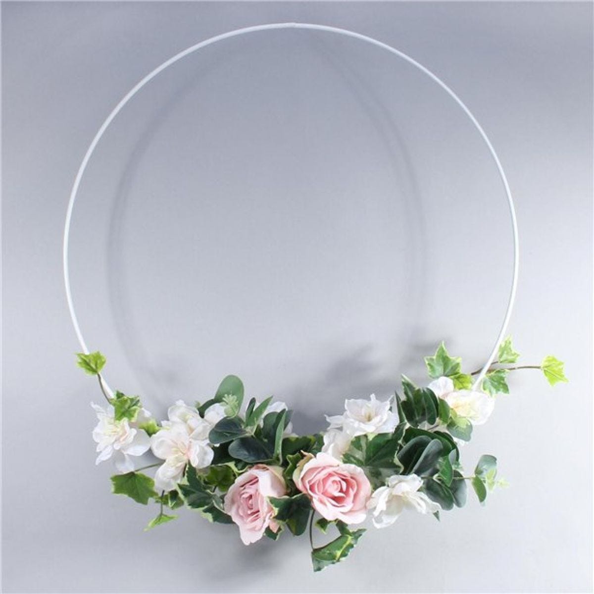 White Wedding Hanging Hoop - 60cm