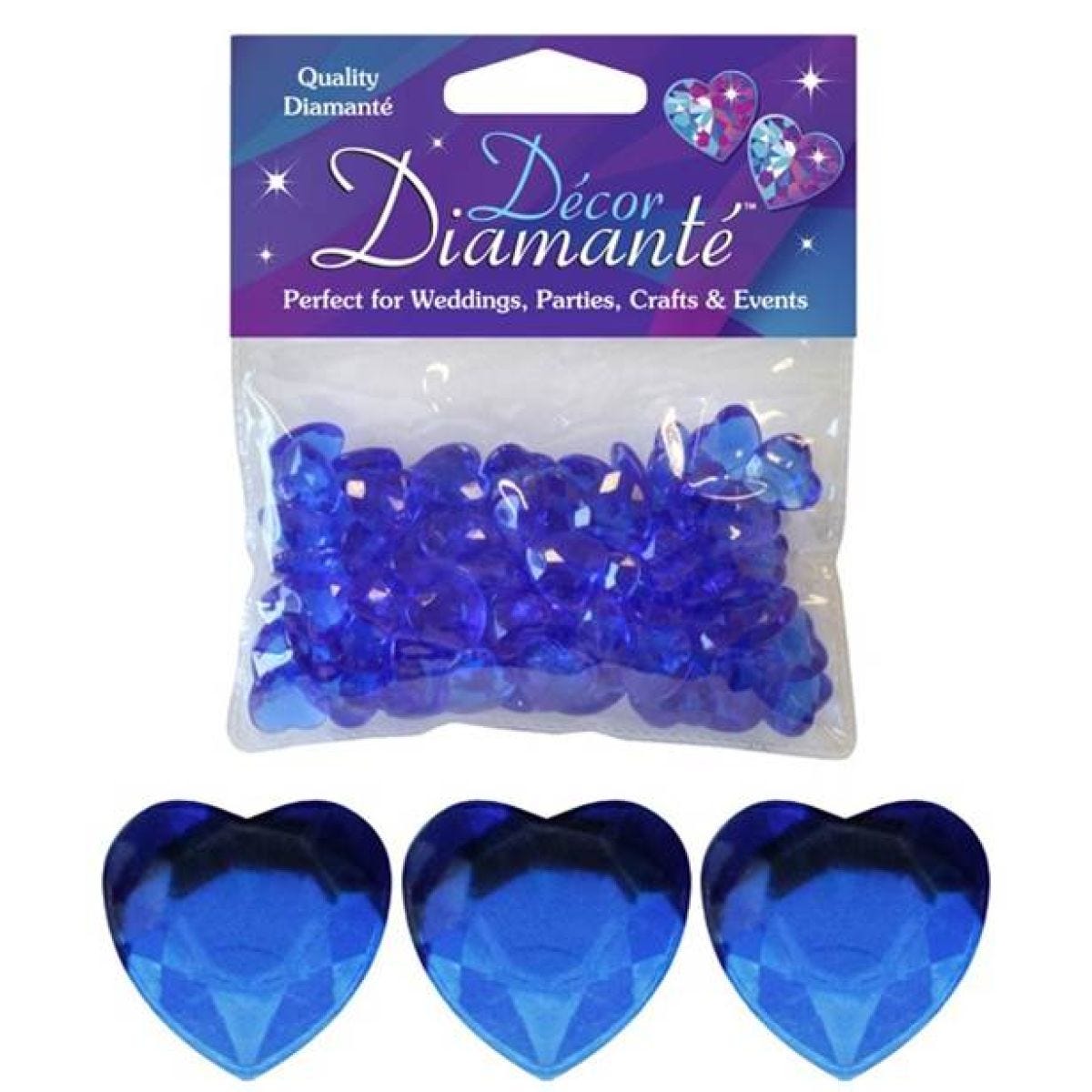 Sapphire Blue Heart Table Diamantes