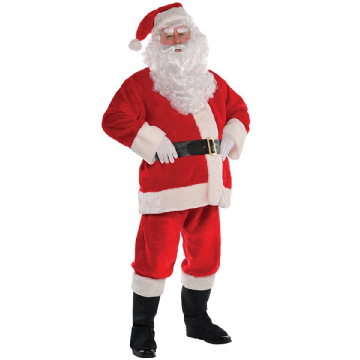 Plush Santa Suit - Adult Costume