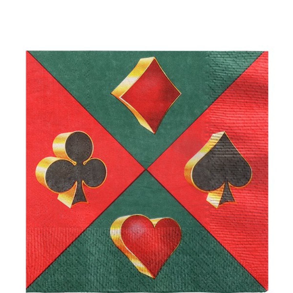 Casino Paper Napkins - 33cm (20pk)