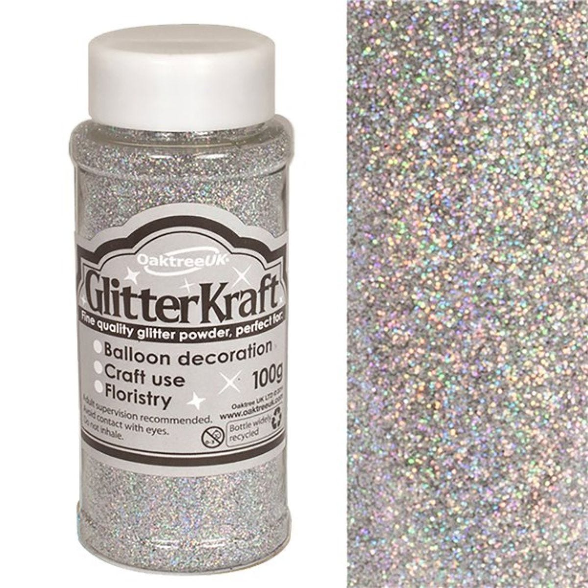 Silver Balloon Glitter - 100g