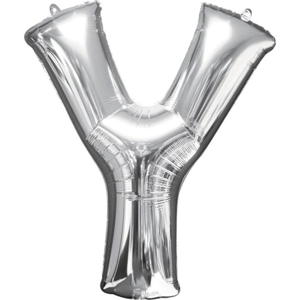 Silver Letter Y Balloon - 34" Foil