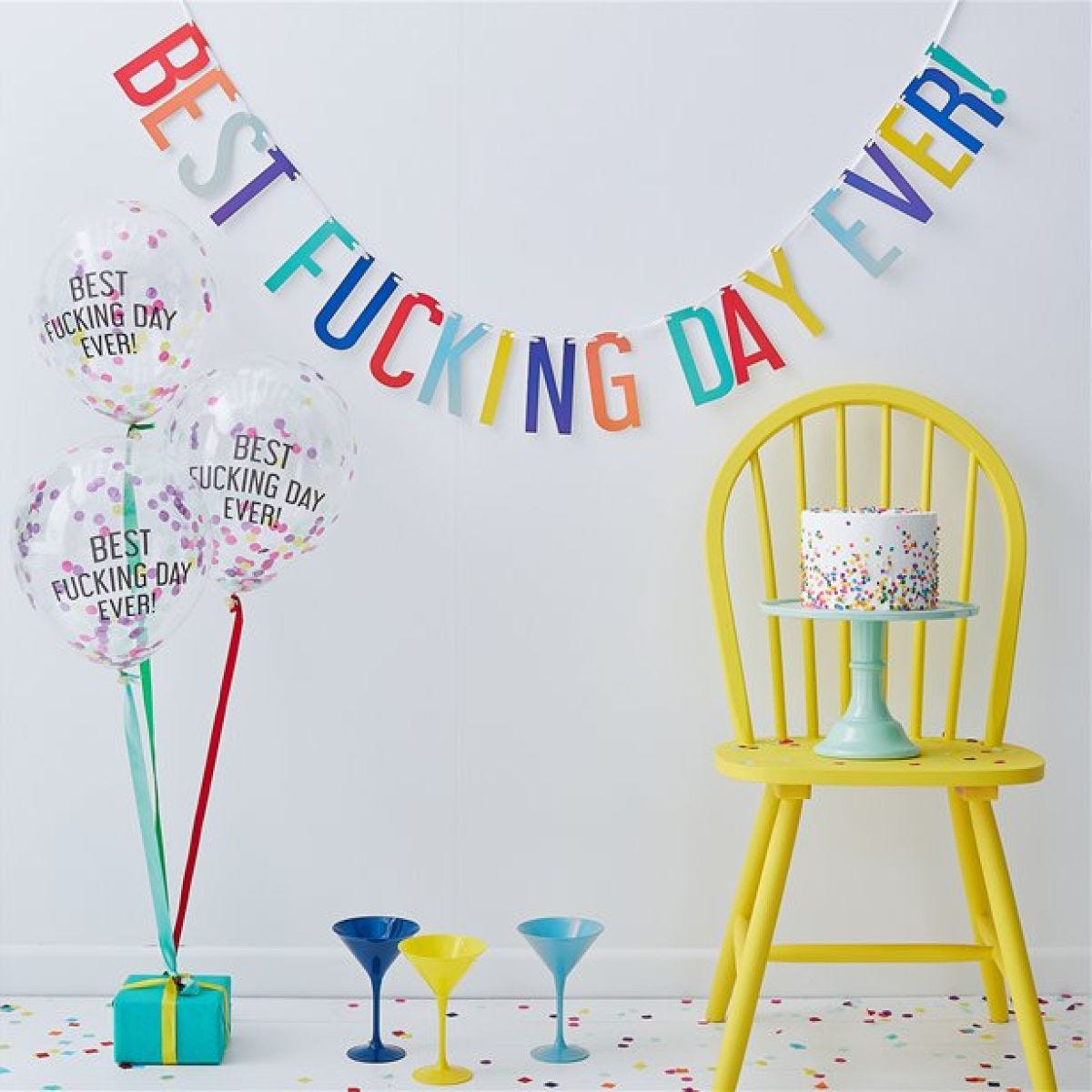 Best Fucking Day Ever Banner & balloons Pack | Party Delights