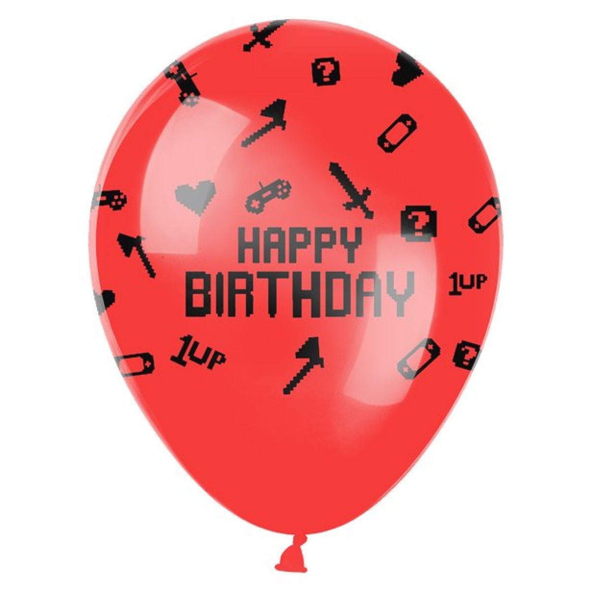 Game On &apos;Happy Birthday&apos; Latex Balloons - 12" (6pk)