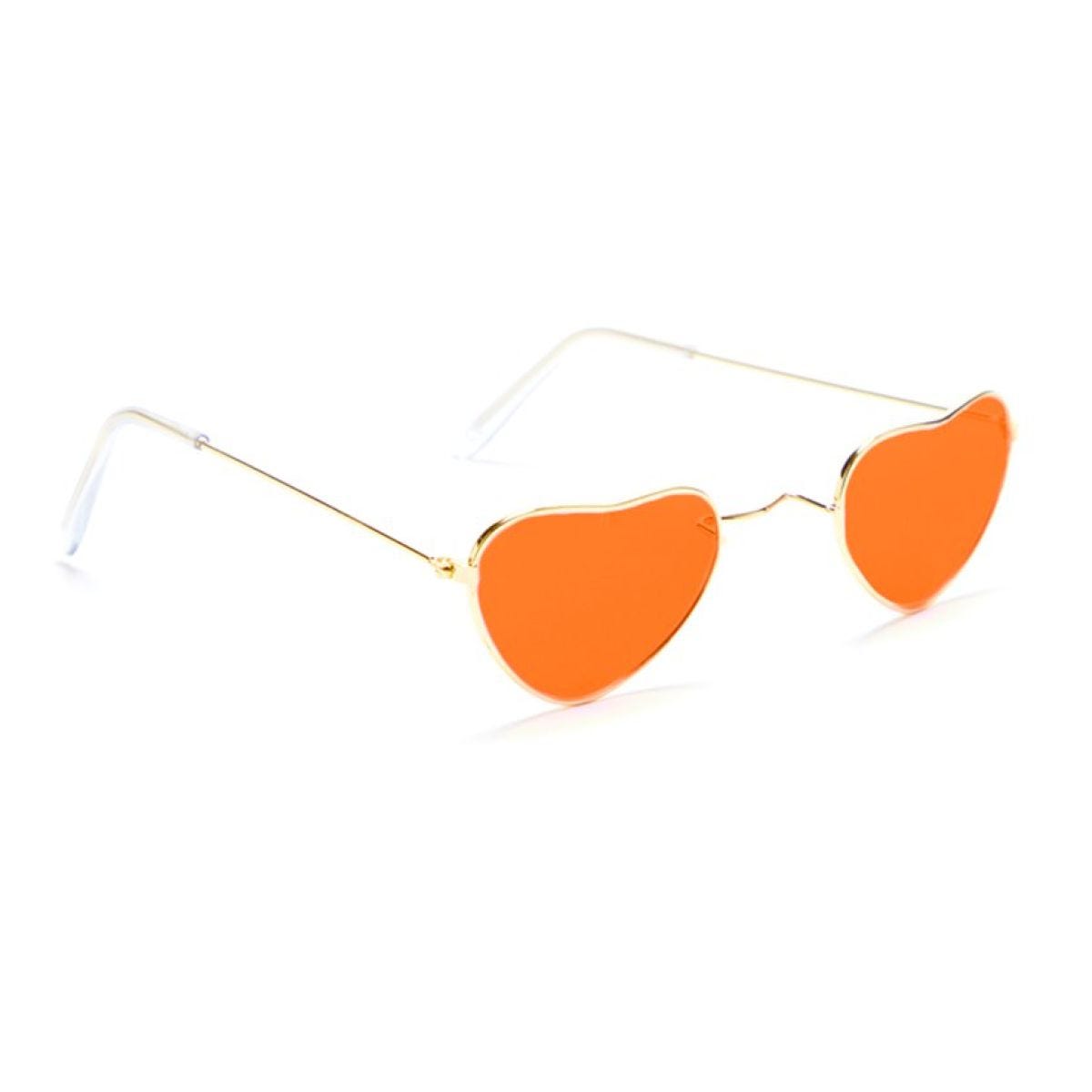 Orange Heart Glasses