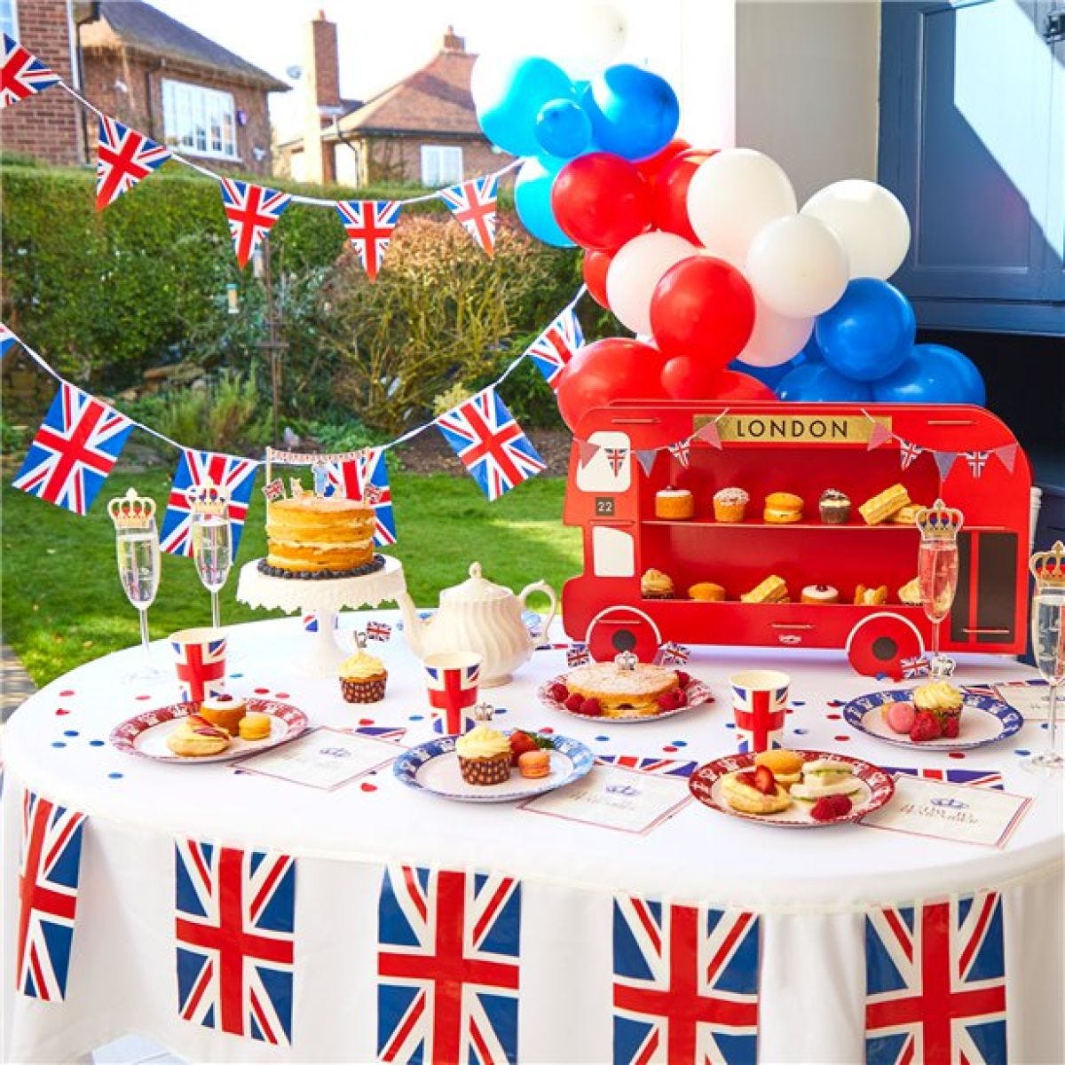 Union Jack Pennant Paper Bunting - 10m