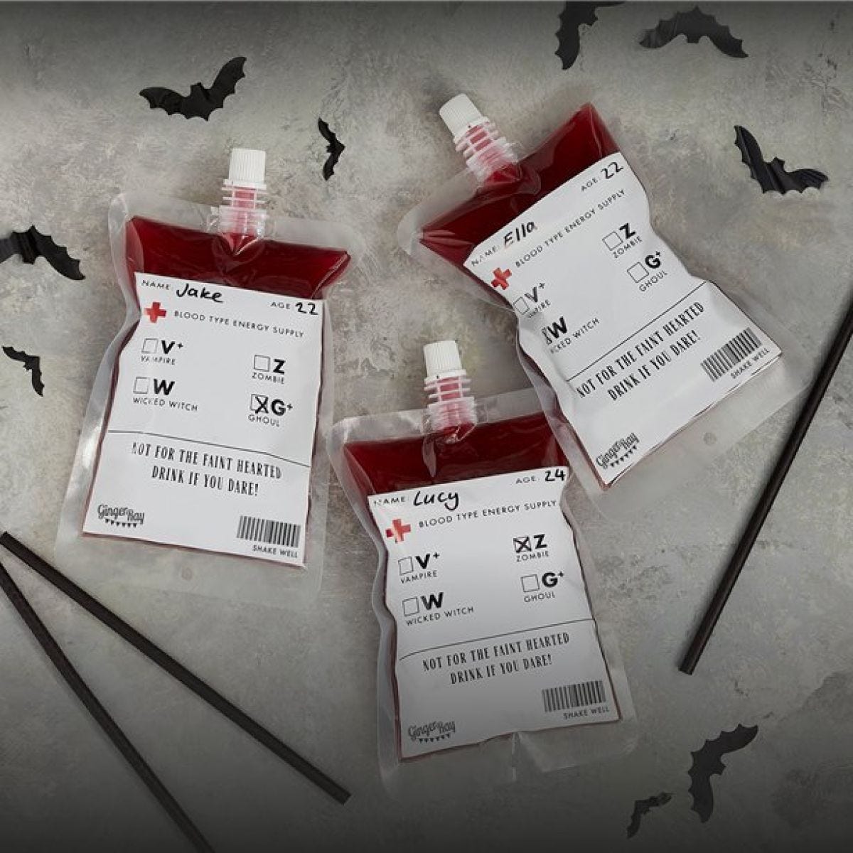 Blood Bag Drinking Pouch (5pk)