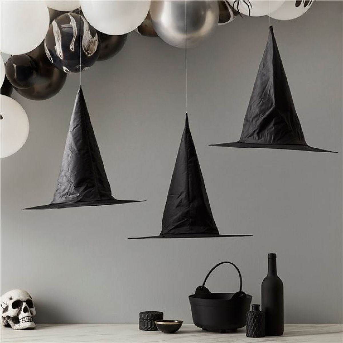 Hanging Black Witches Hats