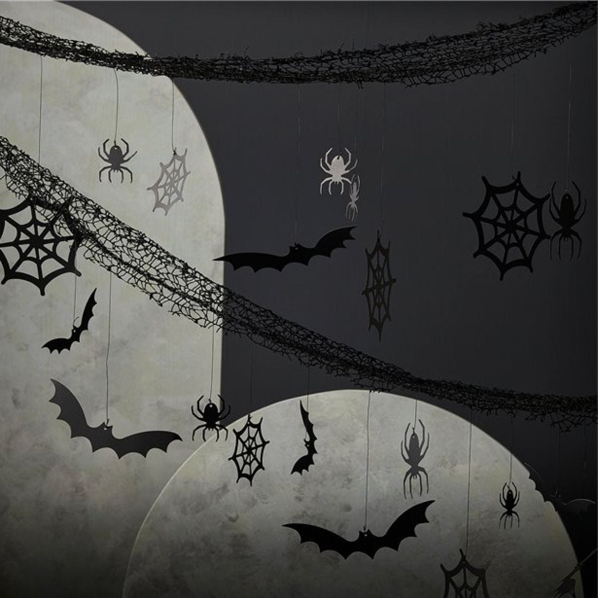 Webs, Bat & Spider Backdrop (3pk)