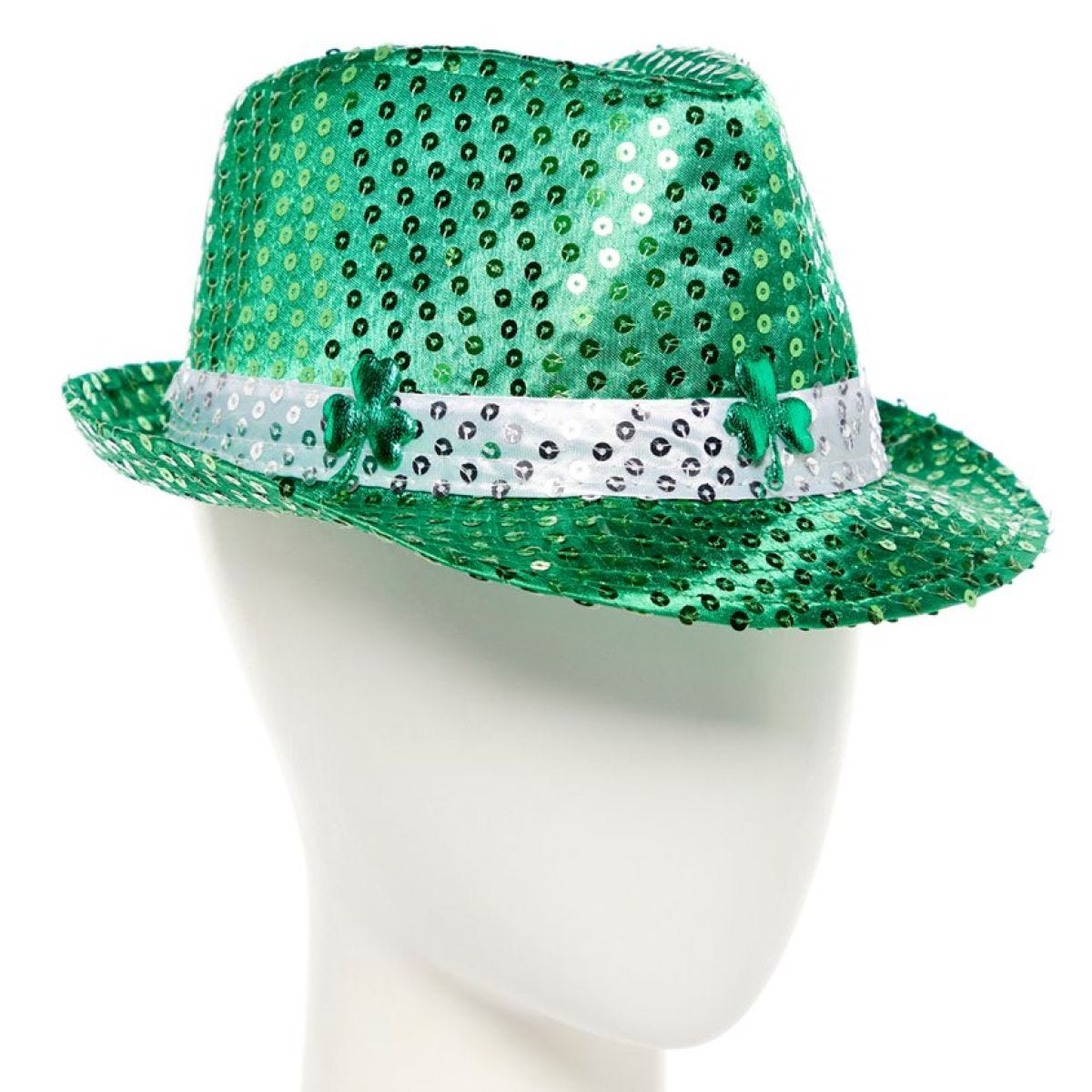 St Patrick&apos;s Day Sequin Fedora Hat