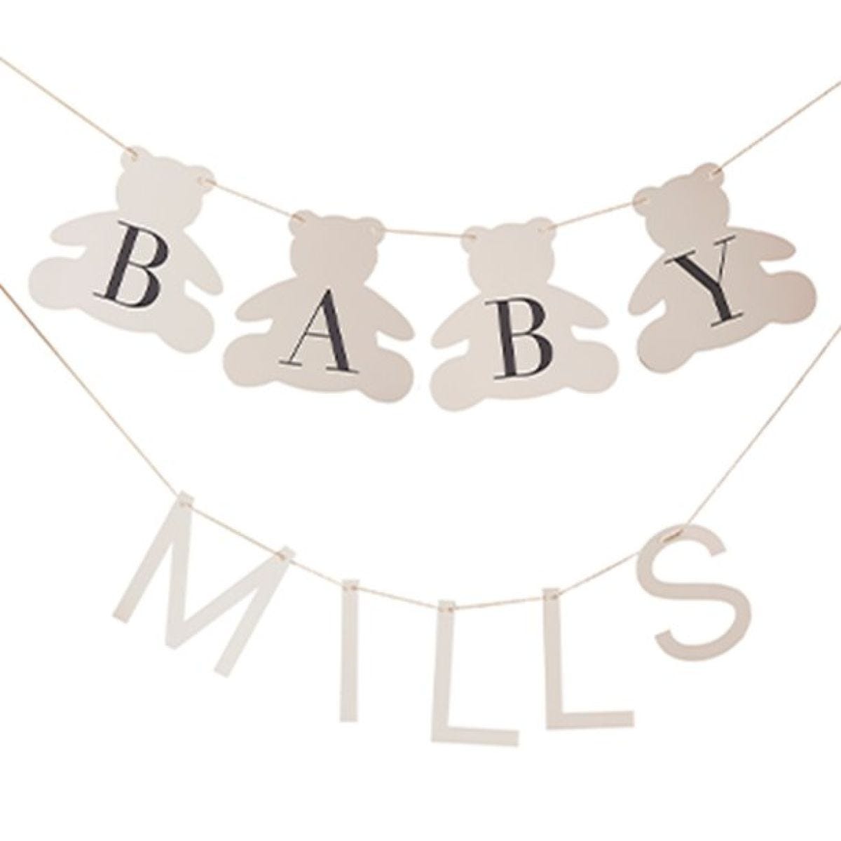 Hello Baby Bear Customisable Bunting