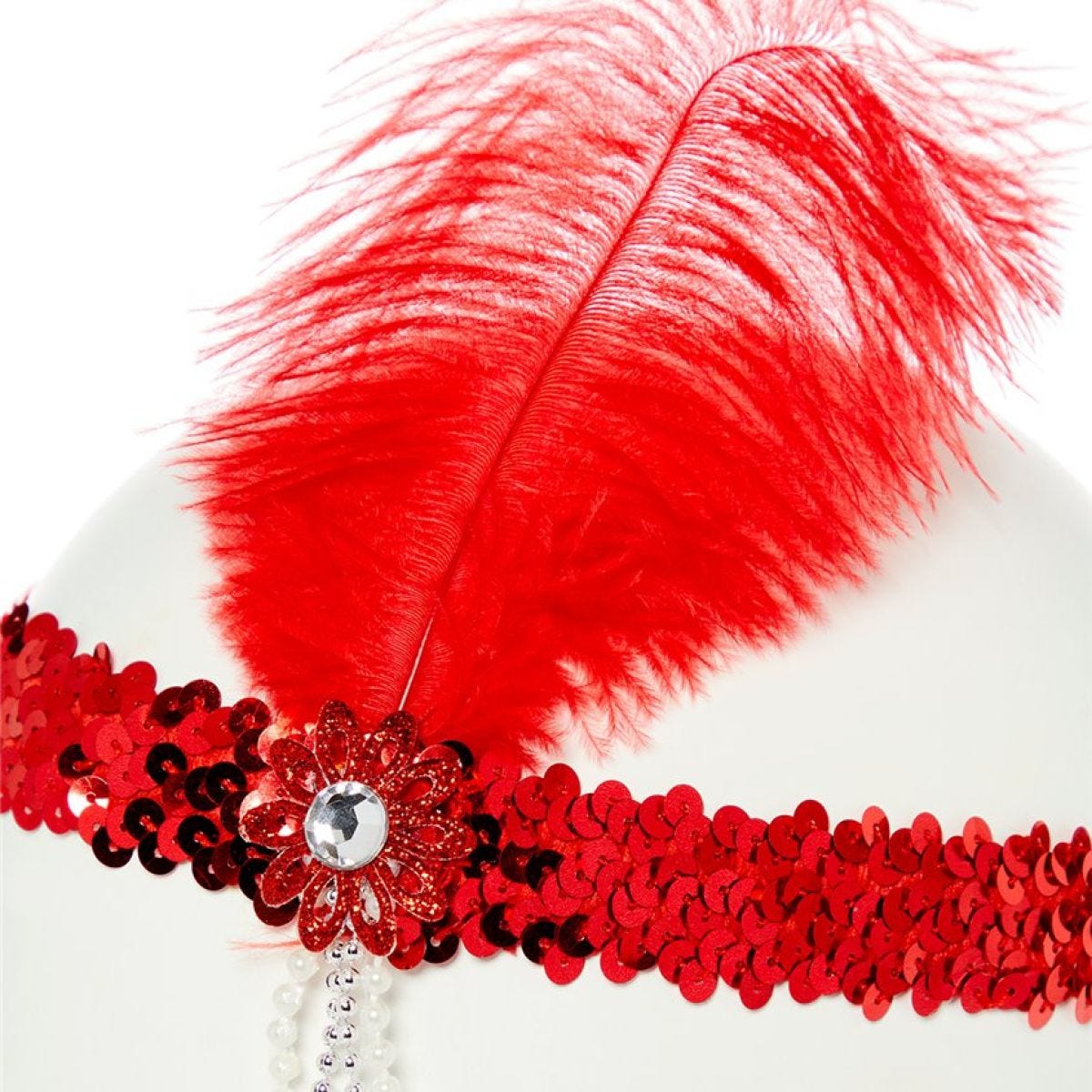 Red Flapper Headband