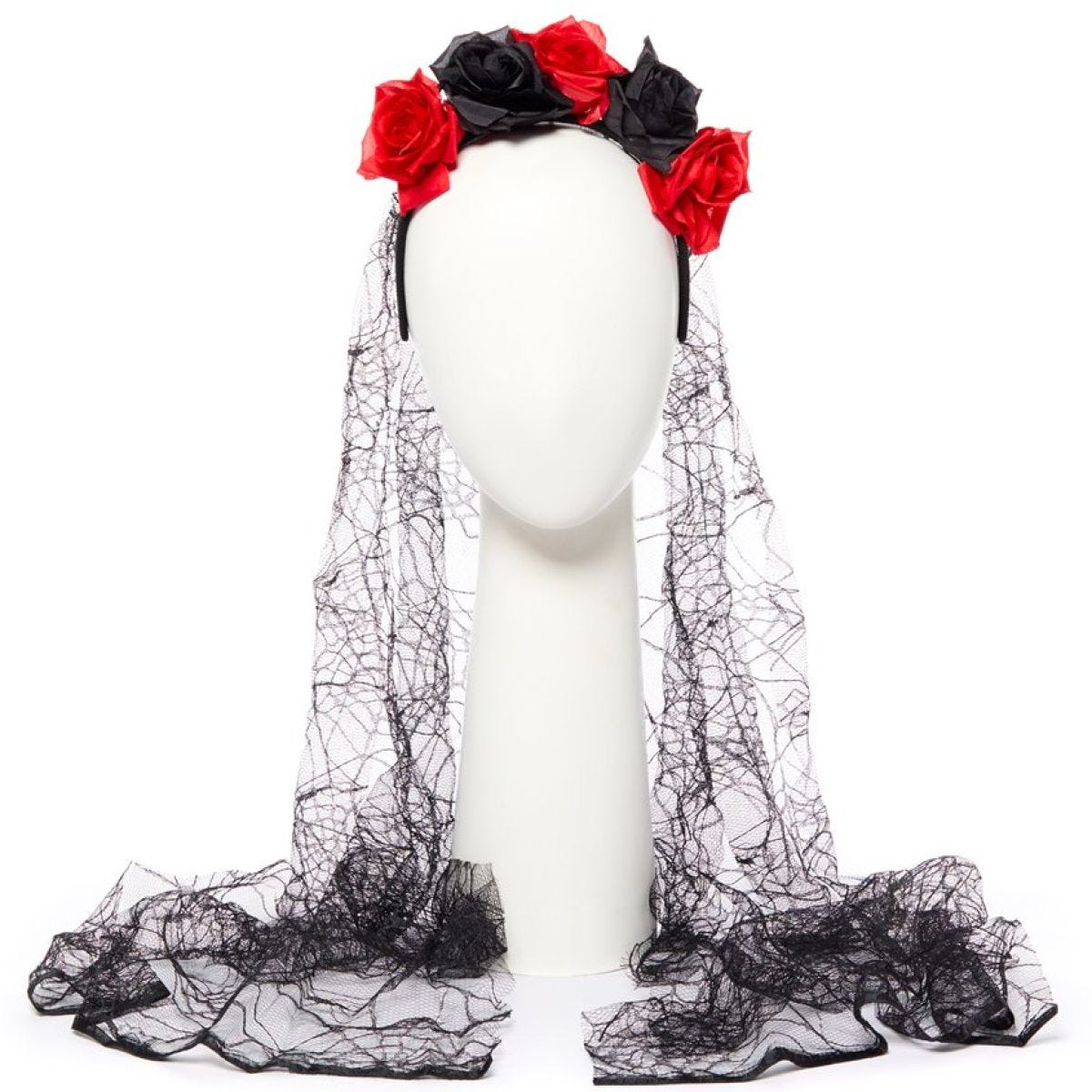 Day of the Dead Headband Veil