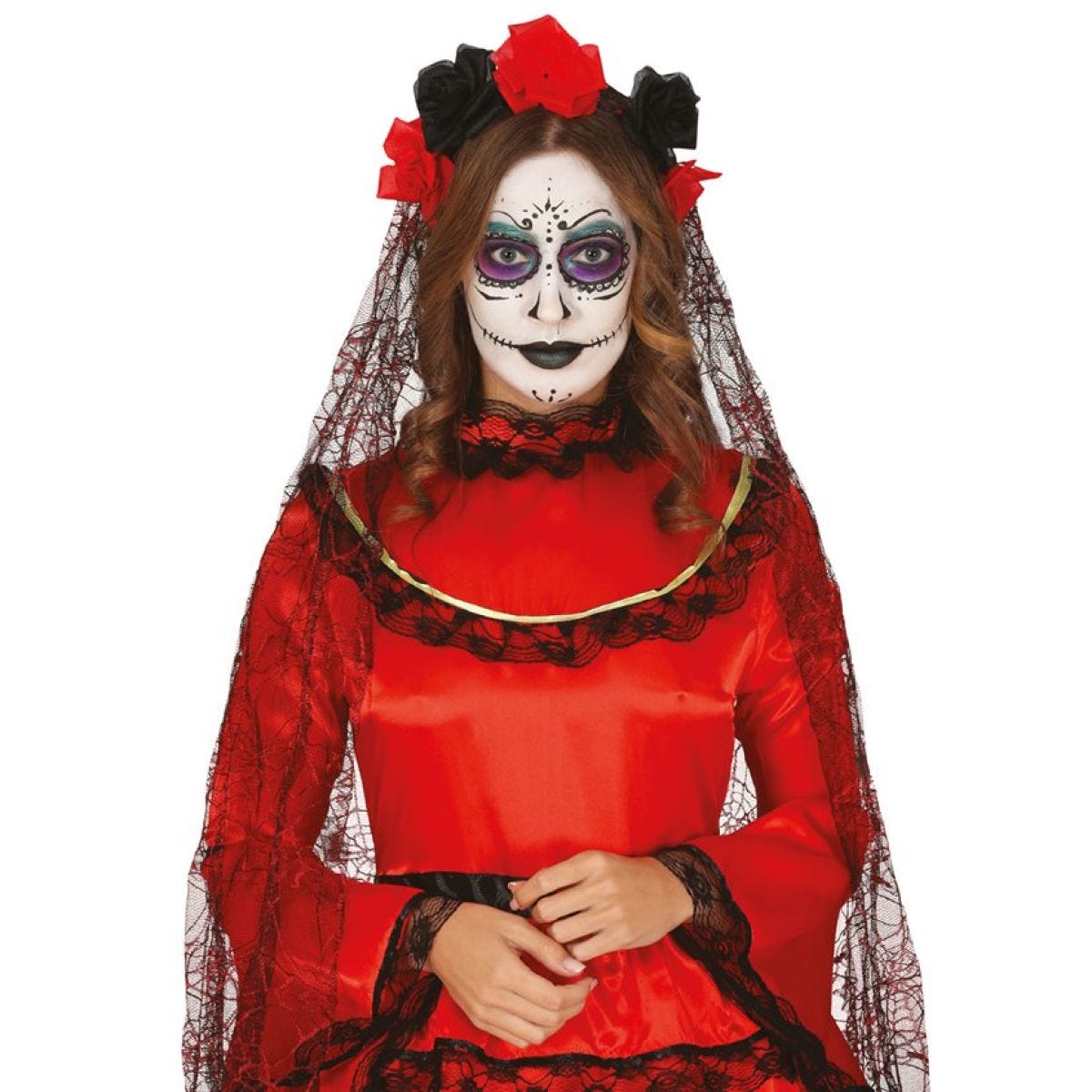 Day of the Dead Headband Veil