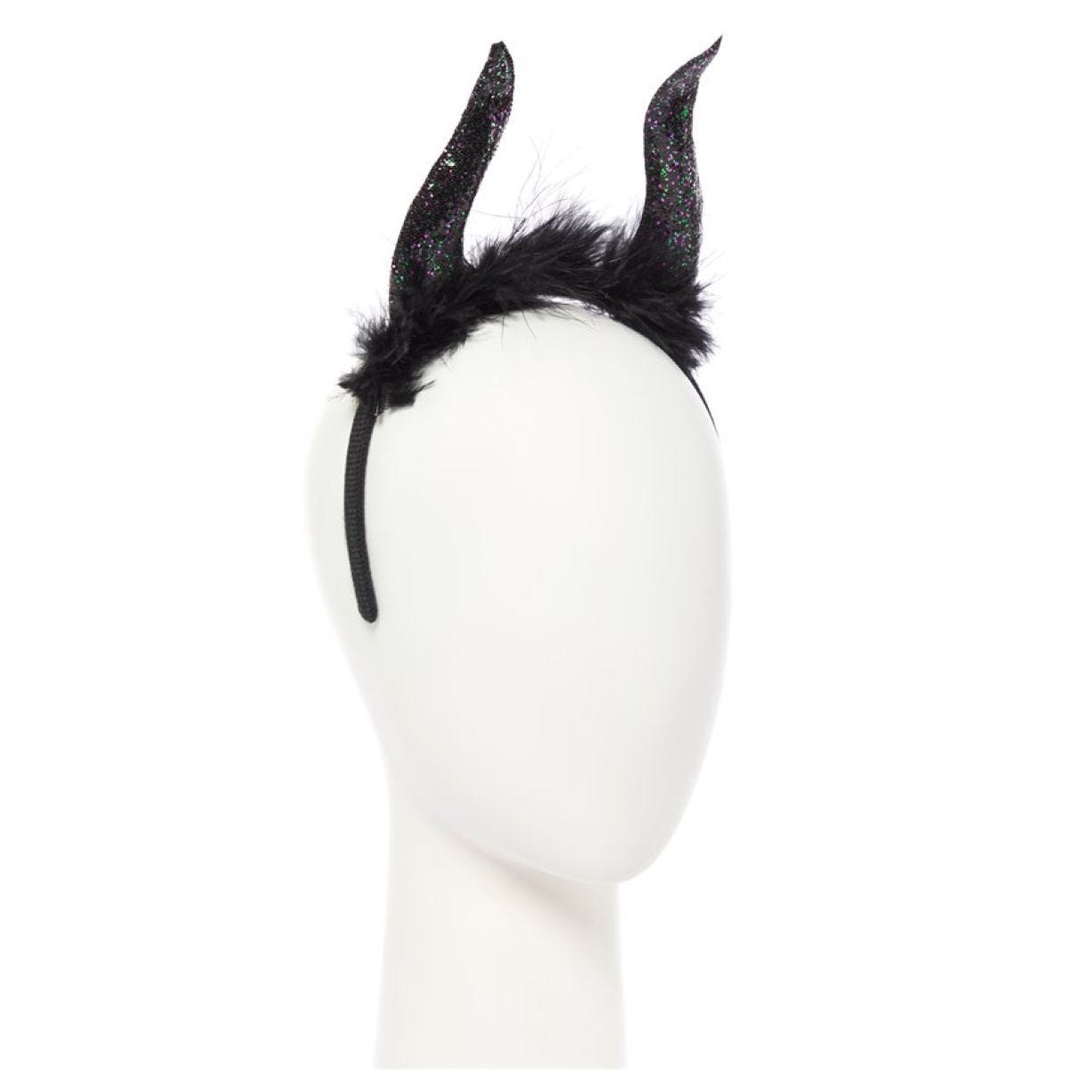 Black Glittery Horn Headband