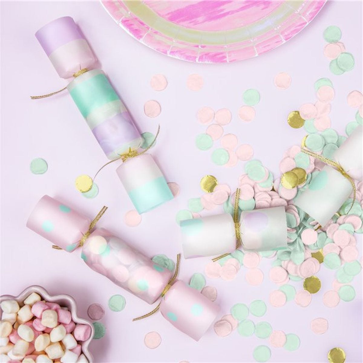 Iridescent Confetti Crackers - 17cm (6pk)