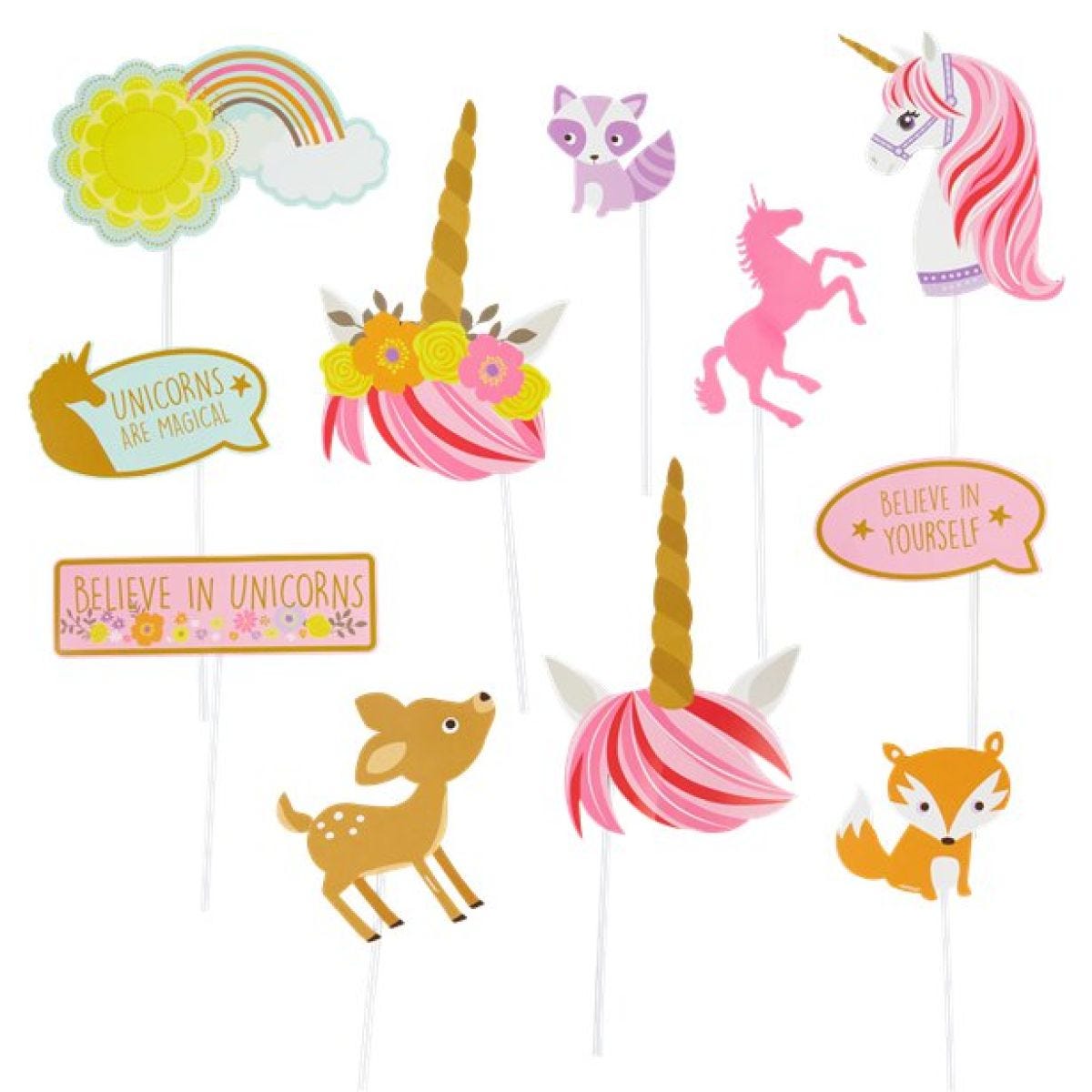 Magical Unicorn Photo Props (12pk)