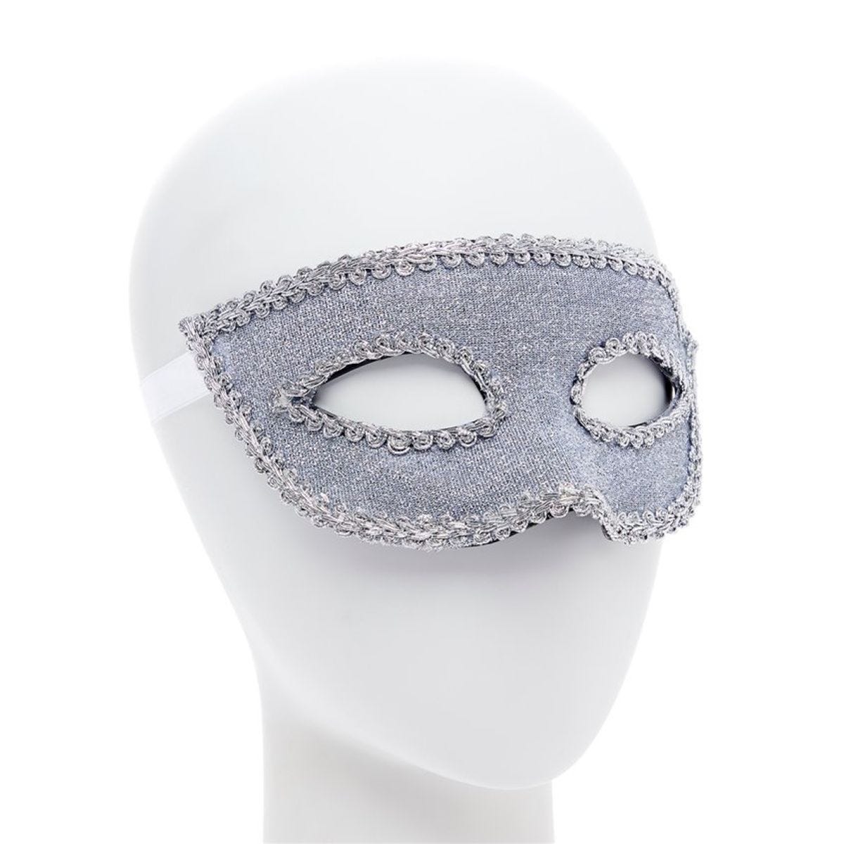 Silver Masquerade Mask with Ribbon