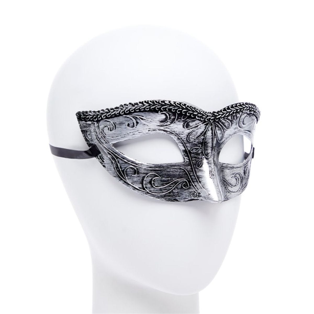 Metallic Silver Masquerade Mask